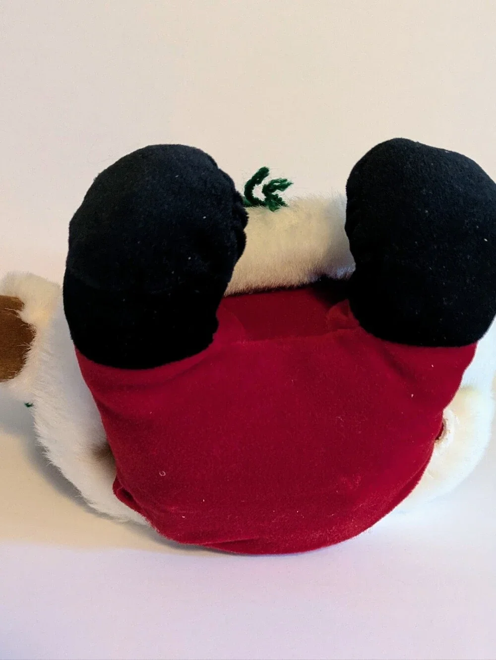 Holiday Moose Plush with Red Coat and Plaid Scarf